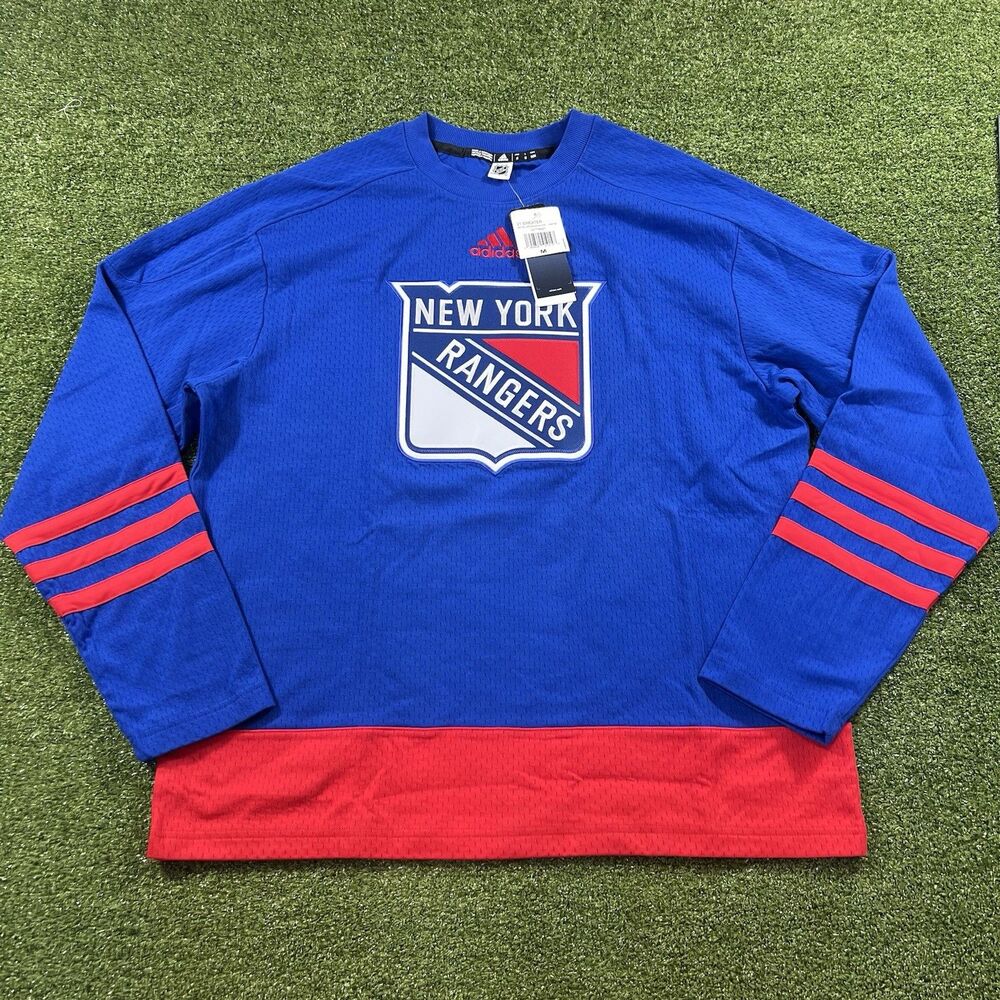 New York Rangers Adidas 21 Sweater Jersey Authentic NHL Aeroready Mens Sz M